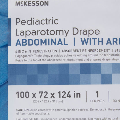 DRAPE, SURGICAL PED LAPAROTOMYSTR 72"X124" (10/CS)