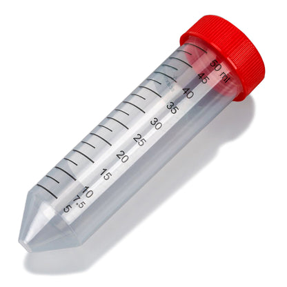 TUBE, CENTRIFUGE W/SCREW CAP STR RED 50ML (25/PK 20PK/CS)