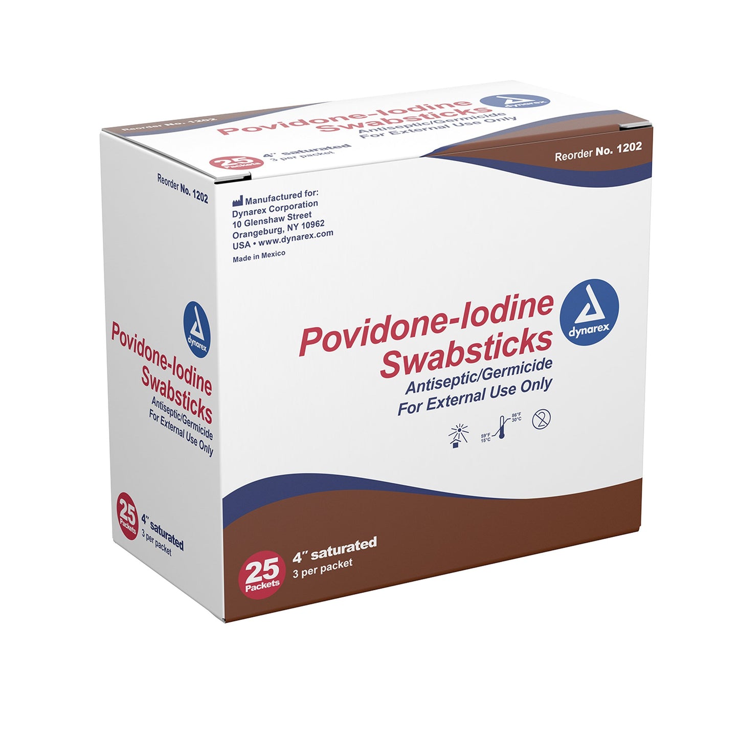SWABSTICK, PVP (3/PK 25/BX 10BX/CS)