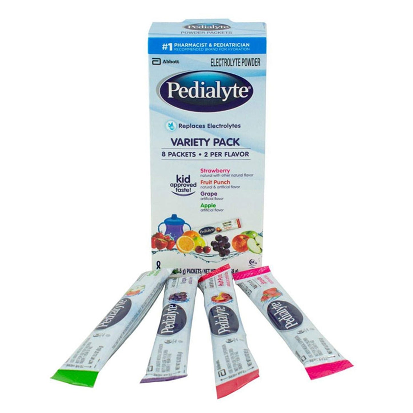 PEDIALYTE, PDR PK 4FLAVOR .3OZ(8PK/BX 8BX/CS)