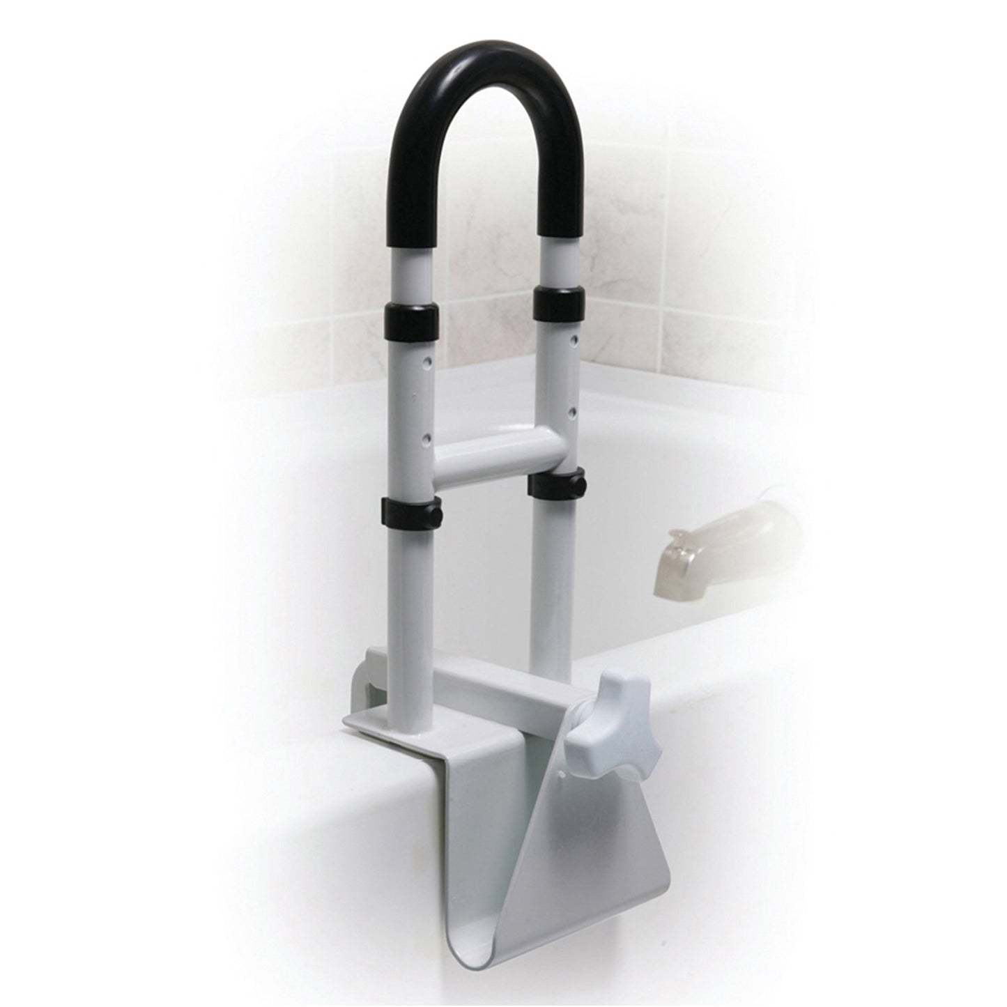 RAIL, TUB CLAMP-ON ADJ HT WHT