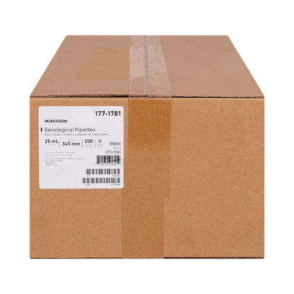 PIPETTE, SEROLOGICAL STD TIP STR RED BAND 25ML (200/CS)