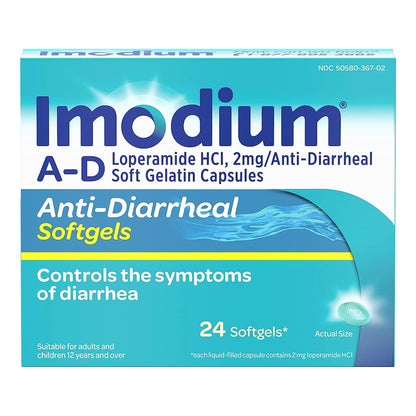 IMODIUM A-D, CAP SGEL ANTI-DIARRHEAL 2MG (24/BX)