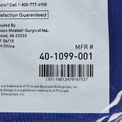 SLIPPER, TERRY DBL IMPRINTED ADLT XWIDE RBLU (48PR MGM40