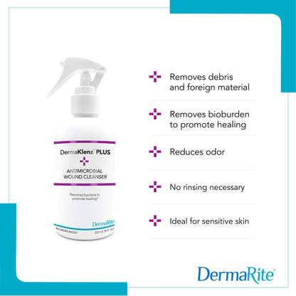 CLEANSER, WND DERMAKLENZ SPR ANTIM 8OZ (6/CS)