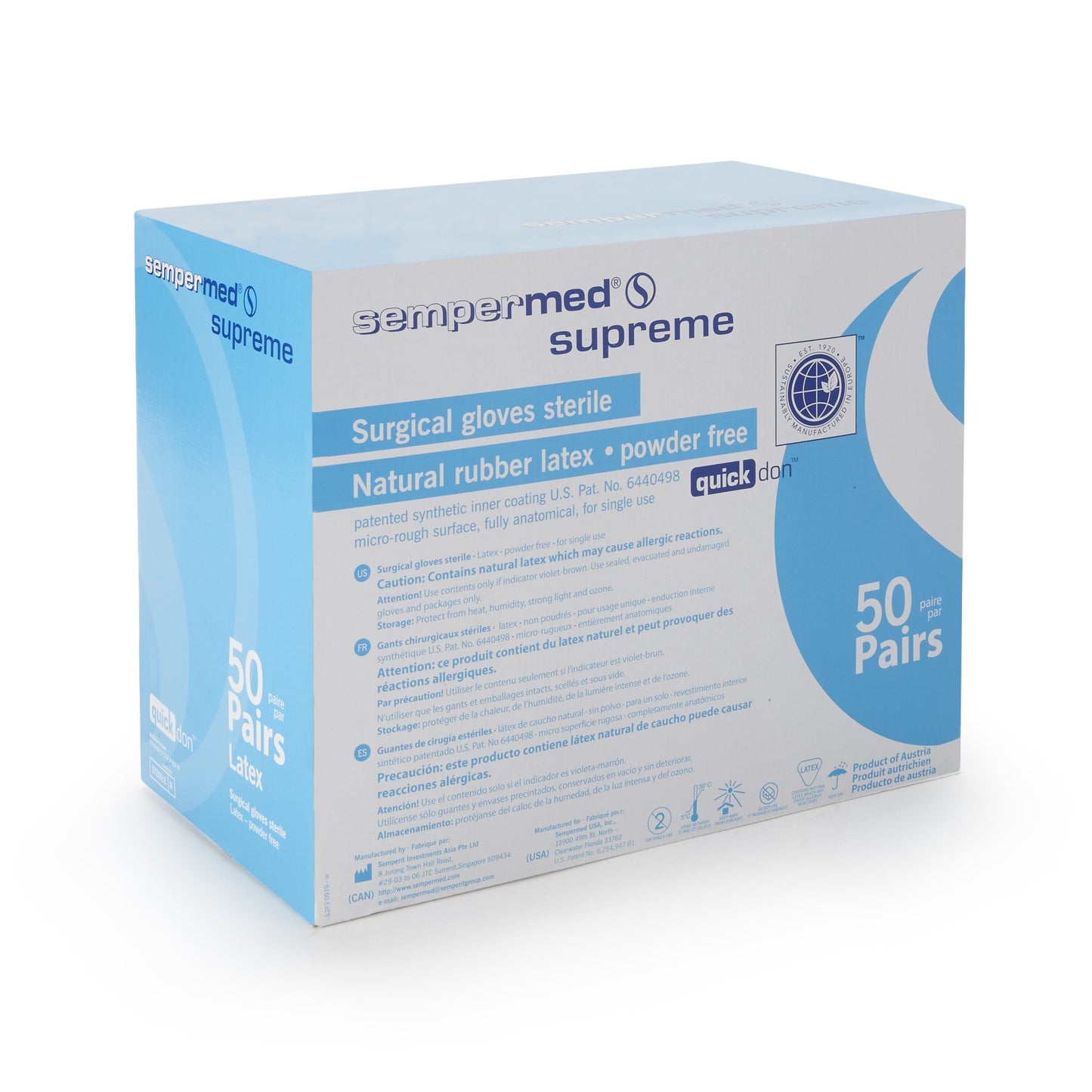 GLOVE, SURG LTX 6.0 STR2 TXT (50PR/BX 6BX/CS)