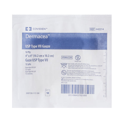 SPONGE, GAUZE DERMACEA 12PLY STR 4"X4" (10/PK 128PK/CS)