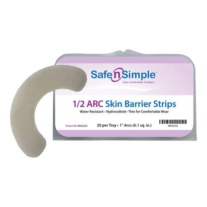 BARRIER, SKIN HYDROCOLLOID 1/2CIR STRIPS (20/TR 24TR/CS)