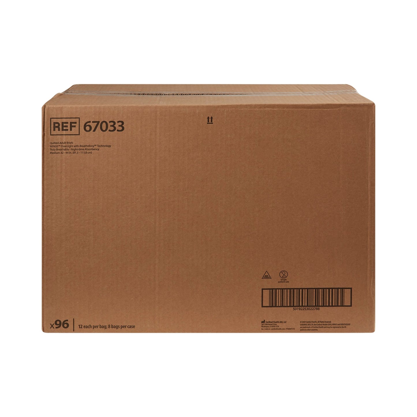 BRIEF, WINGS QUILTED OVERNT MED (12/BGF 8BG/CS) KENICO