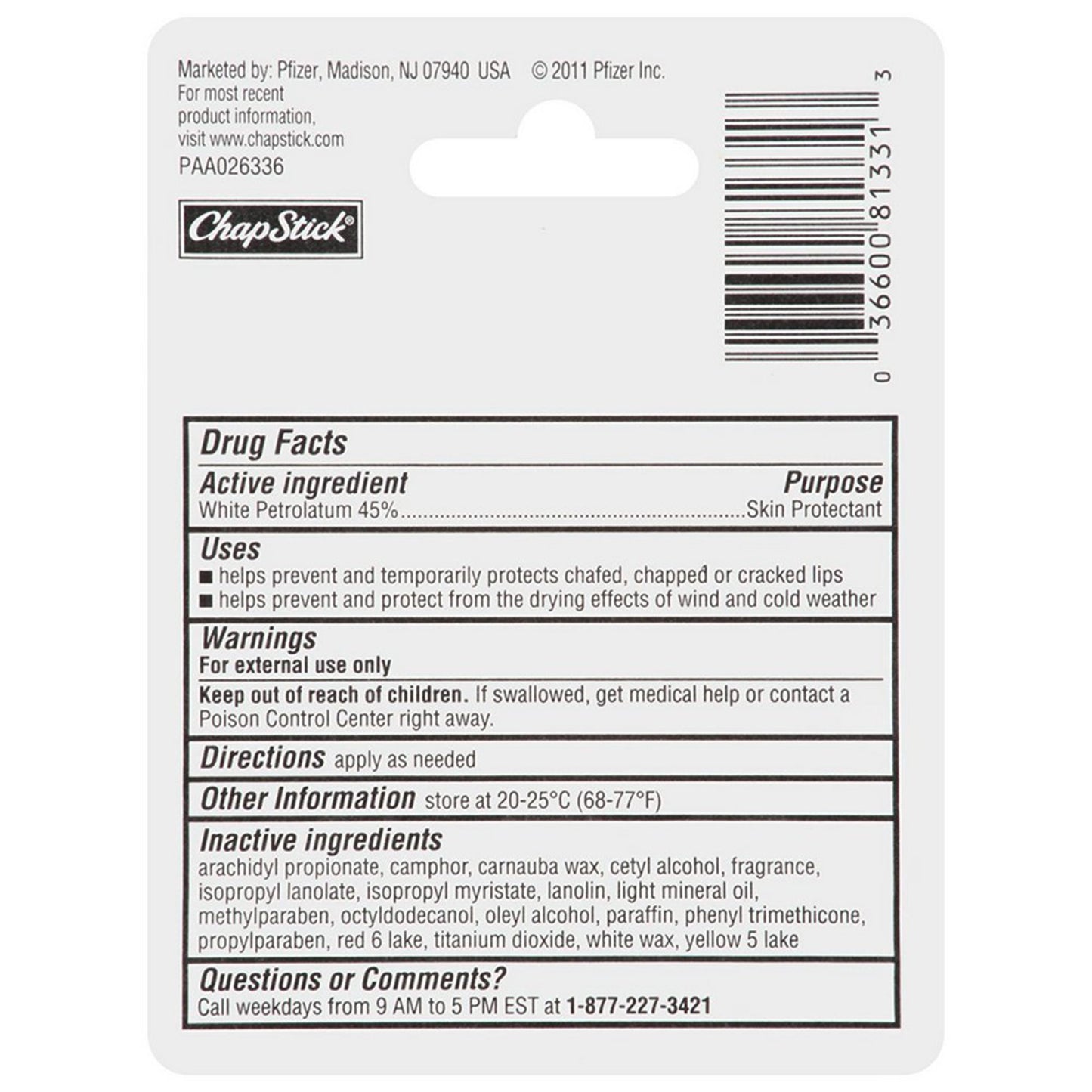 CHAPSTICK, ORIG CLASSIC 0.15OZ(12/CT)