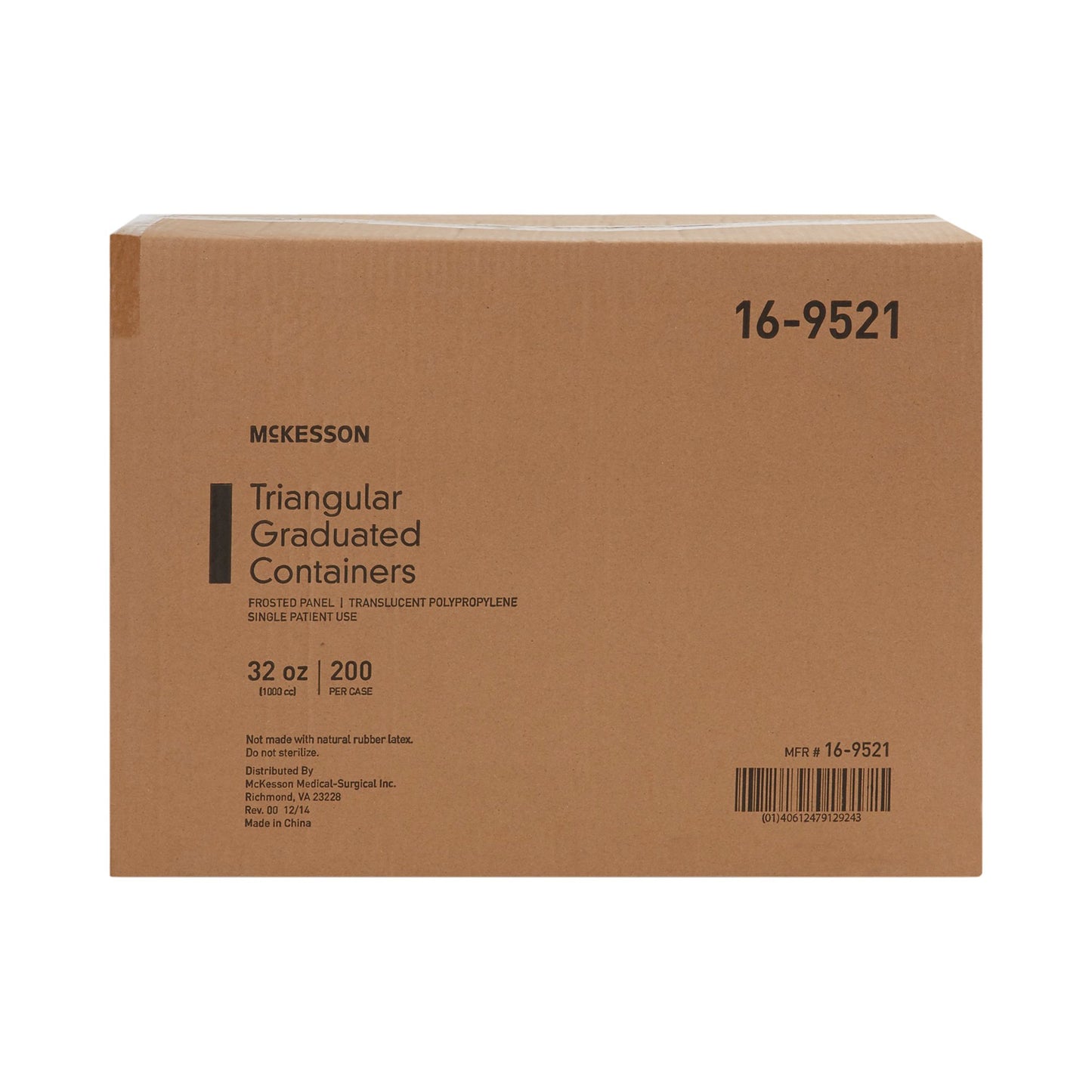 CONTAINER, SPECIMEN TRIANGULARGRAD 32OZ/1000CC (200/CS)