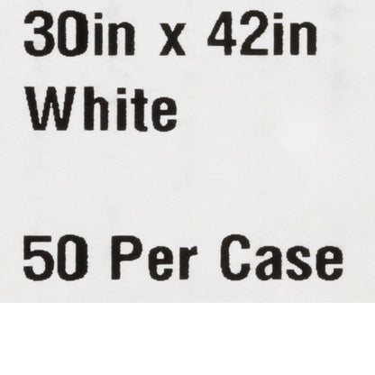 GOWN, EXAM T/P/T WHT 30X42 (50/CS)