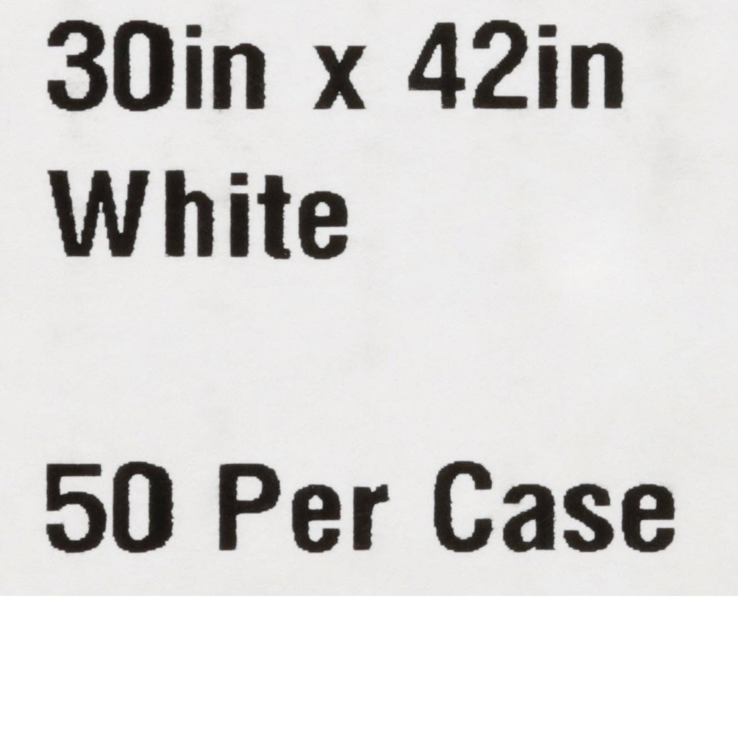 GOWN, EXAM T/P/T WHT 30X42 (50/CS)