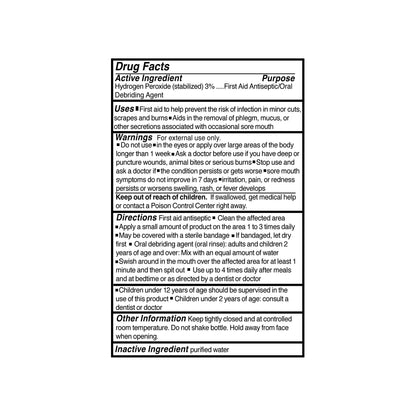 HYDROGEN PEROXIDE, 3% 4OZ (24/CS)