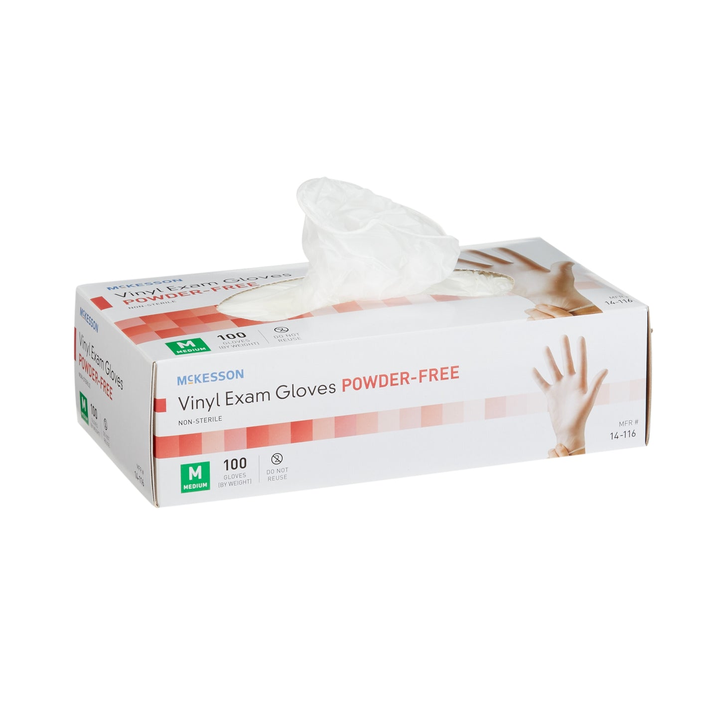 GLOVE, EXAM VNYL MED N/S (100/BX 10BX/CS)