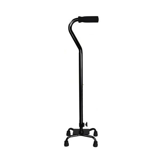 CANE, QUAD/SM BASE ALUM BLK (4/CS)