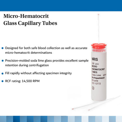 TUBE, CAPILLARY SODHEP RED 75UL GLS (100/VL 10VL/BX)