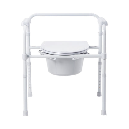 COMMODE, FOLDING STEEL FRAME 350LBS (4/CS)