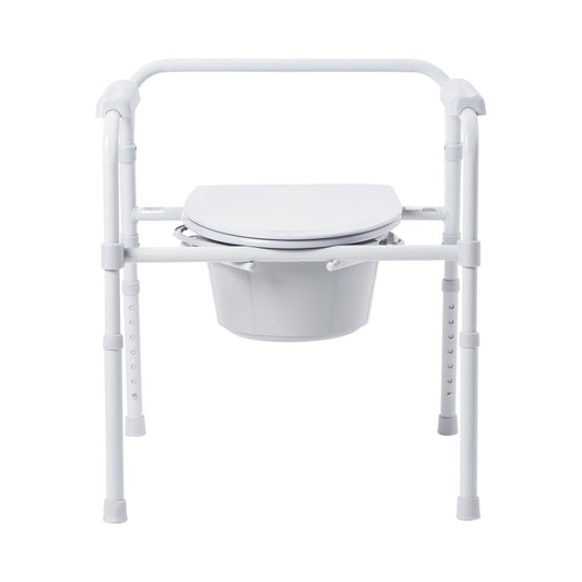 COMMODE, FOLDING STEEL FRAME 350LBS (4/CS)