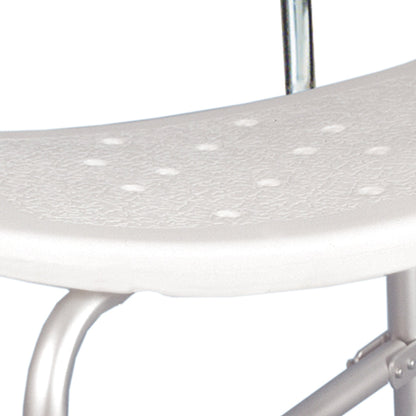 BENCH, BATH W/BACK BARIATRIC X-BRACED ALUM FRAME 500LB (1/CS