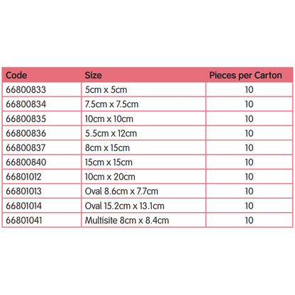 DRESSING, ALLEVYN BRDR LT 3X3"(10/BX 6BX/CS)