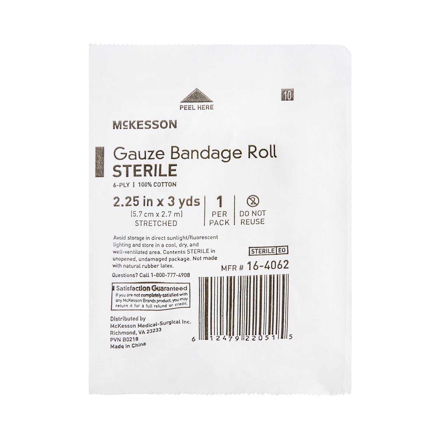BANDAGE ROLL, GAUZE FLUFF STR 2.25"X3YDS (96RL/CS)