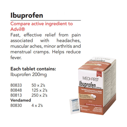 IBUPROFEN, TAB 200MG (2/PK 250PK/BX)