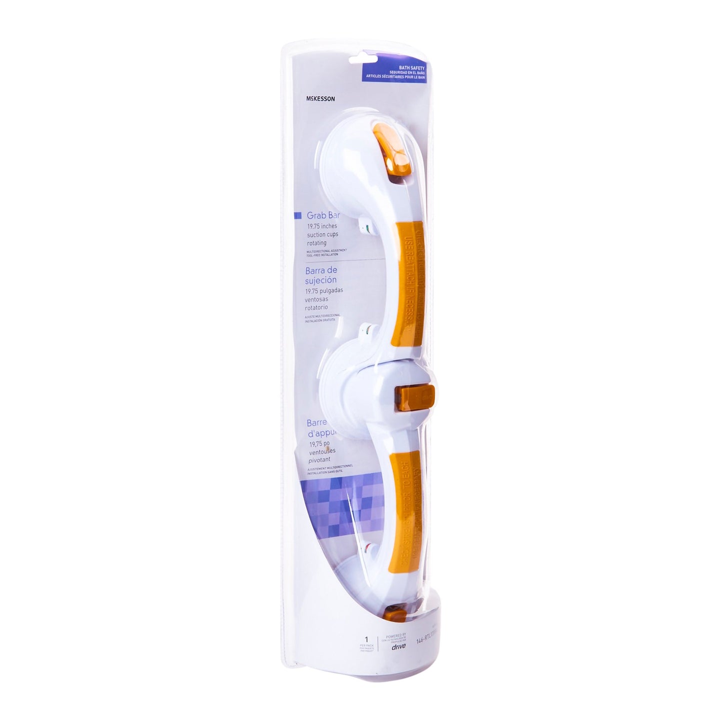 GRAB BAR, SUCTION ROTATING 19.75" (3/CS)