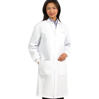 COAT, LAB UNISEX WHT MED