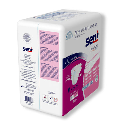 BRIEF, INCONT SENI SUPER QUATRO LG 45-59" (9/PK 4PK/CS)