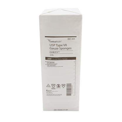 SPONGE, GAUZE 12PLY 4"X4" (200/BG)