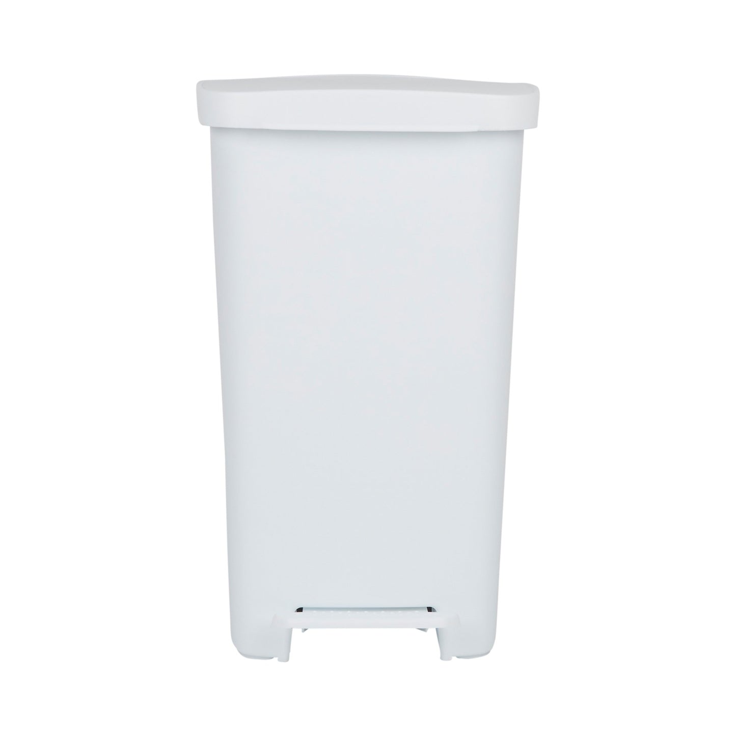 WASTECAN, STEP-ON RECTNGL PLASWHT 52QT