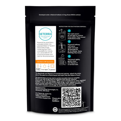 POUCH, DRUG DISPOSAL DETERRA MED 45PILL/POUCH (200/CS)