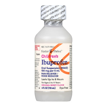 IBUPROFEN, SUSPN ORAL FT SM BERRYDYE FREE 4OZ 100MG/5ML