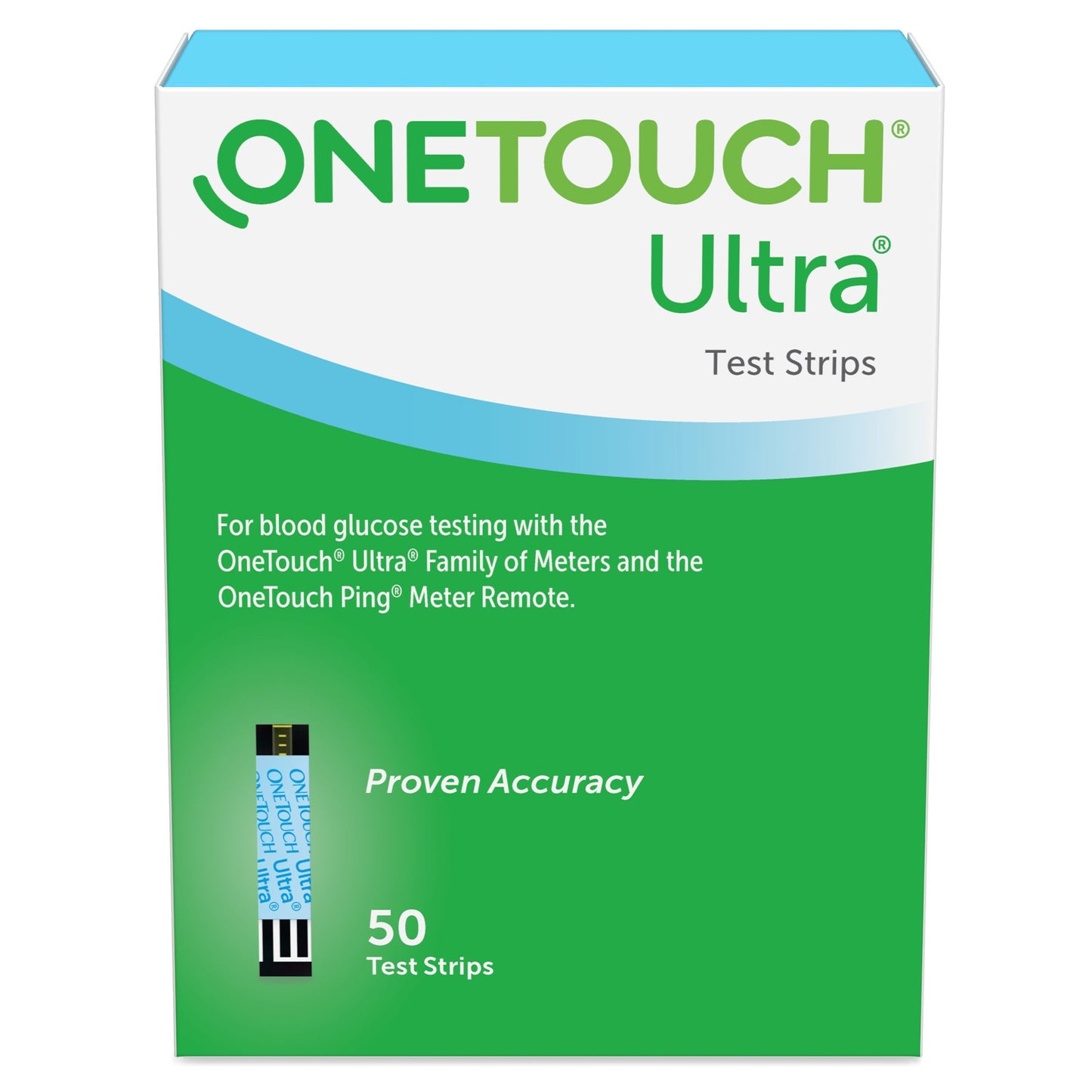 TEST STRIP, BLD GLUC ONE-TOUCHULTRA (50/BX 24BX/CS)