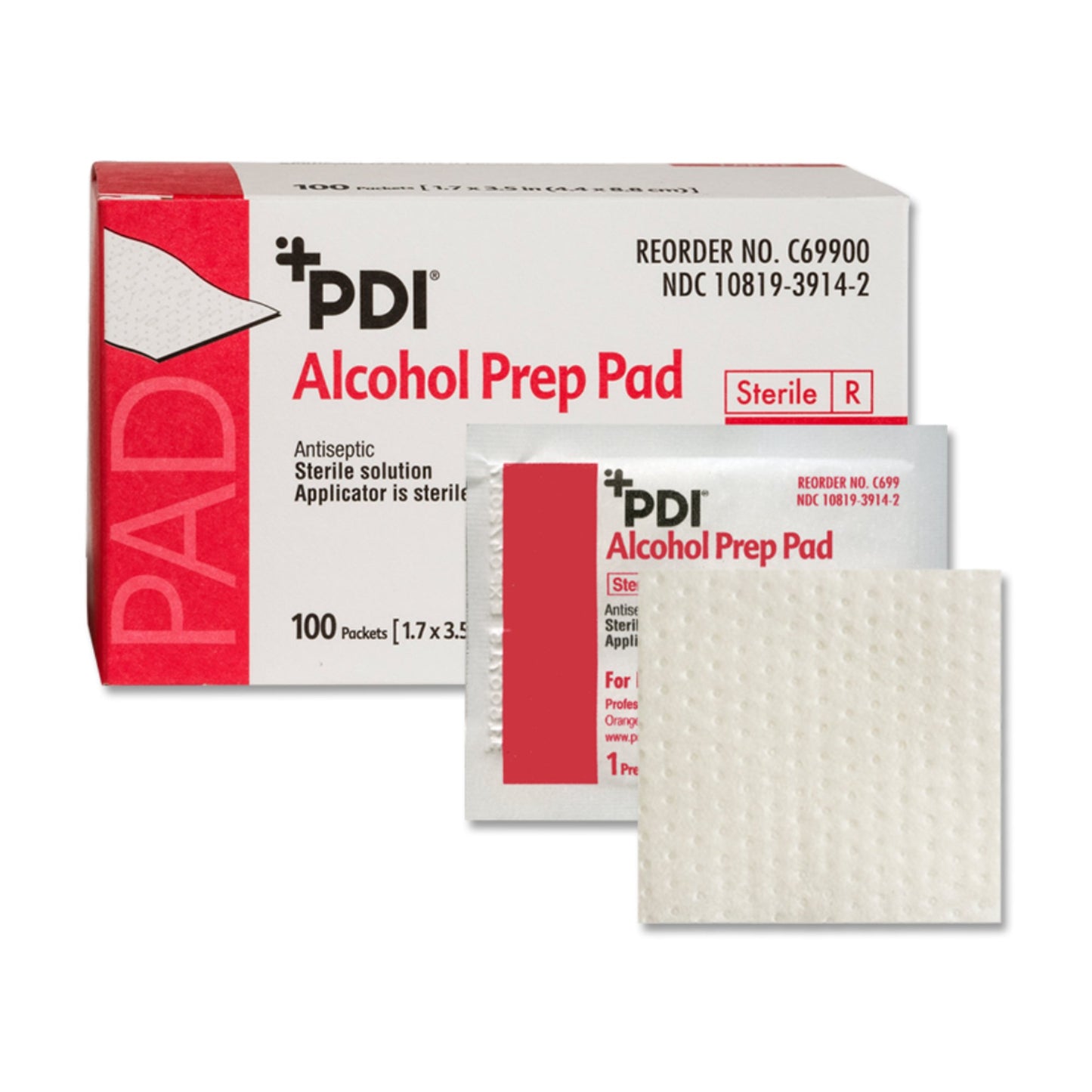 PAD, ALCOHOL PREP STR LG (100/BX)