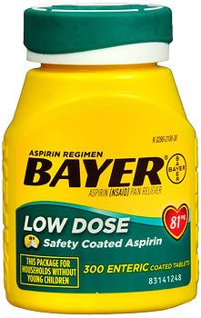 ASPIRIN, TAB LOW DOSE 81MG (300/BT)