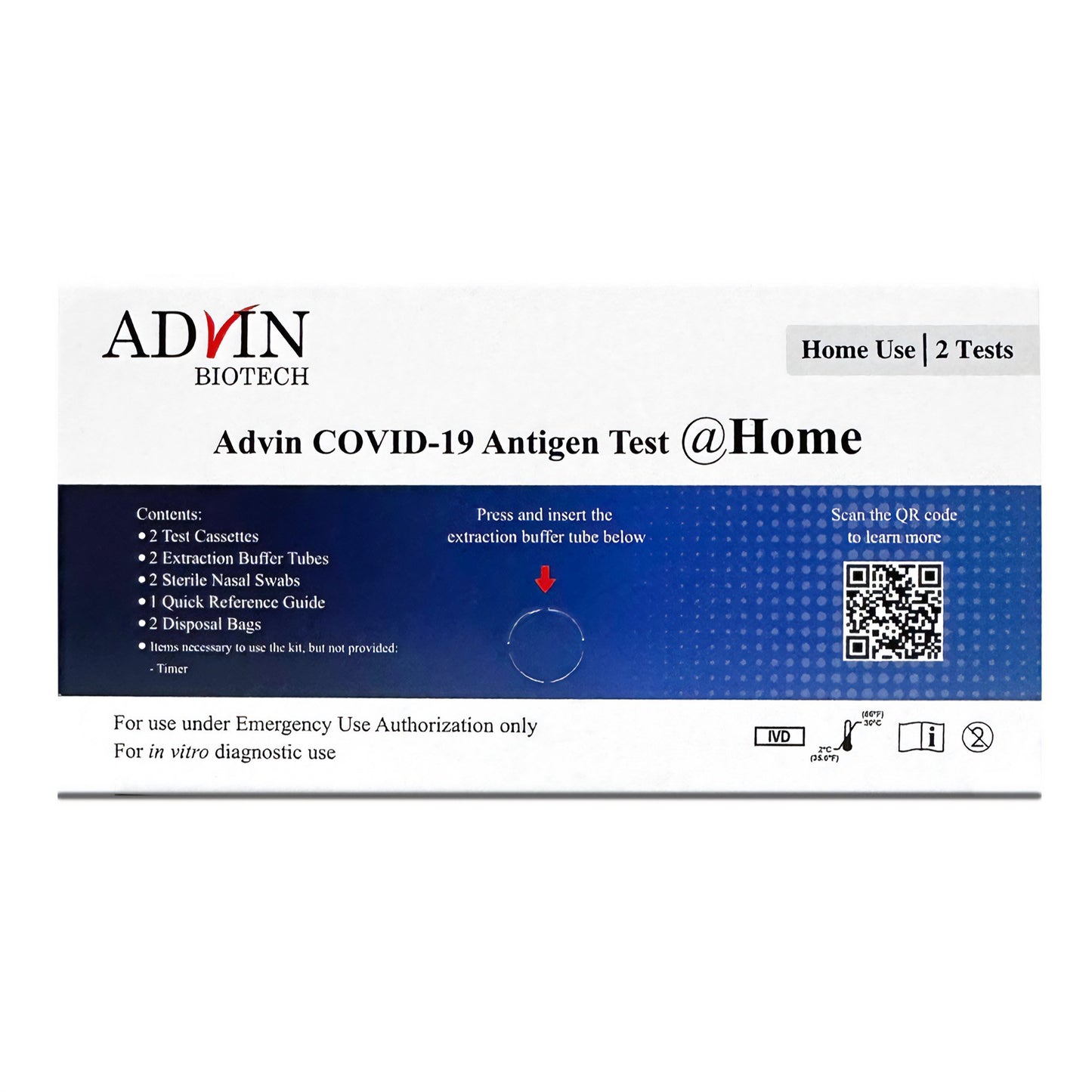 TEST KIT, COVID-19 ANTIGEN HOME (2TEST/KT 56KT/CS)