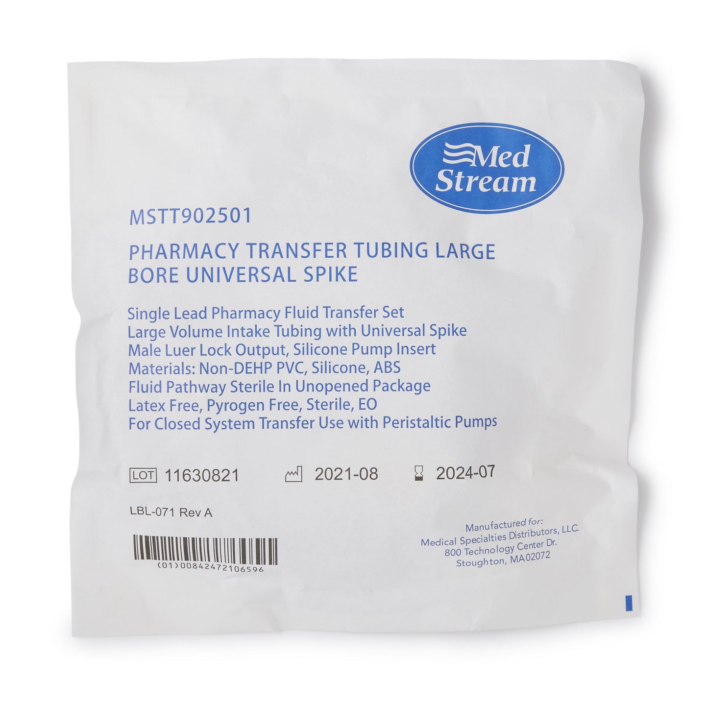 TUBING, TRANSFER UNIVERSAL SPIKE F/PHARMACY PUMP (10/BX)