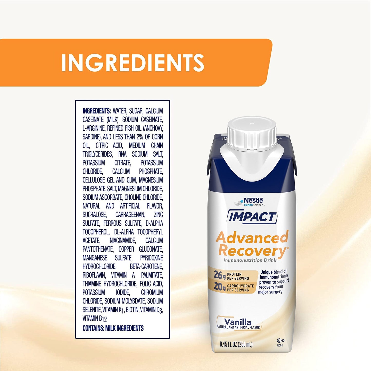 DRINK, IMPACT ADVANCED RECOVERY VANILLA 8.45 FL OZ (10/CS)