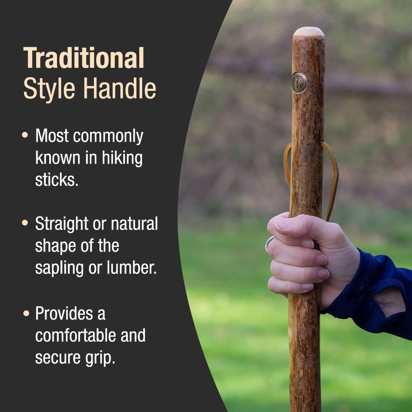 STICK, WALKING BRAZOS FREE FROM AMERICAN HARDWOOD 41"