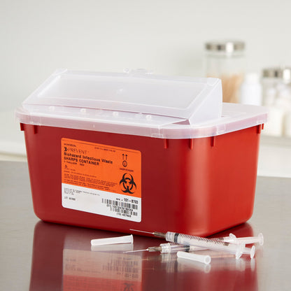 CONTAINER, SHARPS RED 1GL STACKABLE (24/CS)