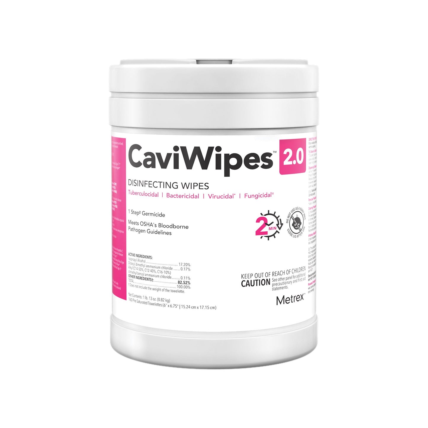 WIPE, WET DISINF CAVIWIPES 65 TOWELETTES 9"X12" (12/CS)