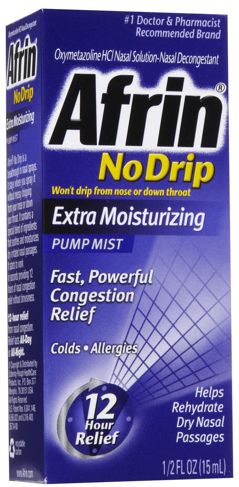 AFRIN NASAL, SPR NO DRIP XMOIST 15ML 0.5OZ