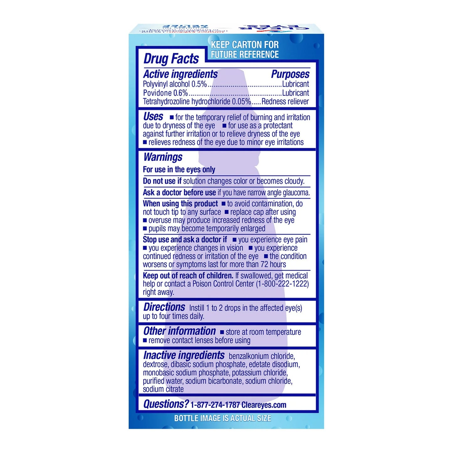 CLEAR EYES, DRP TRIPLE RELIEF REDNESS RELIEVER 0.5OZ