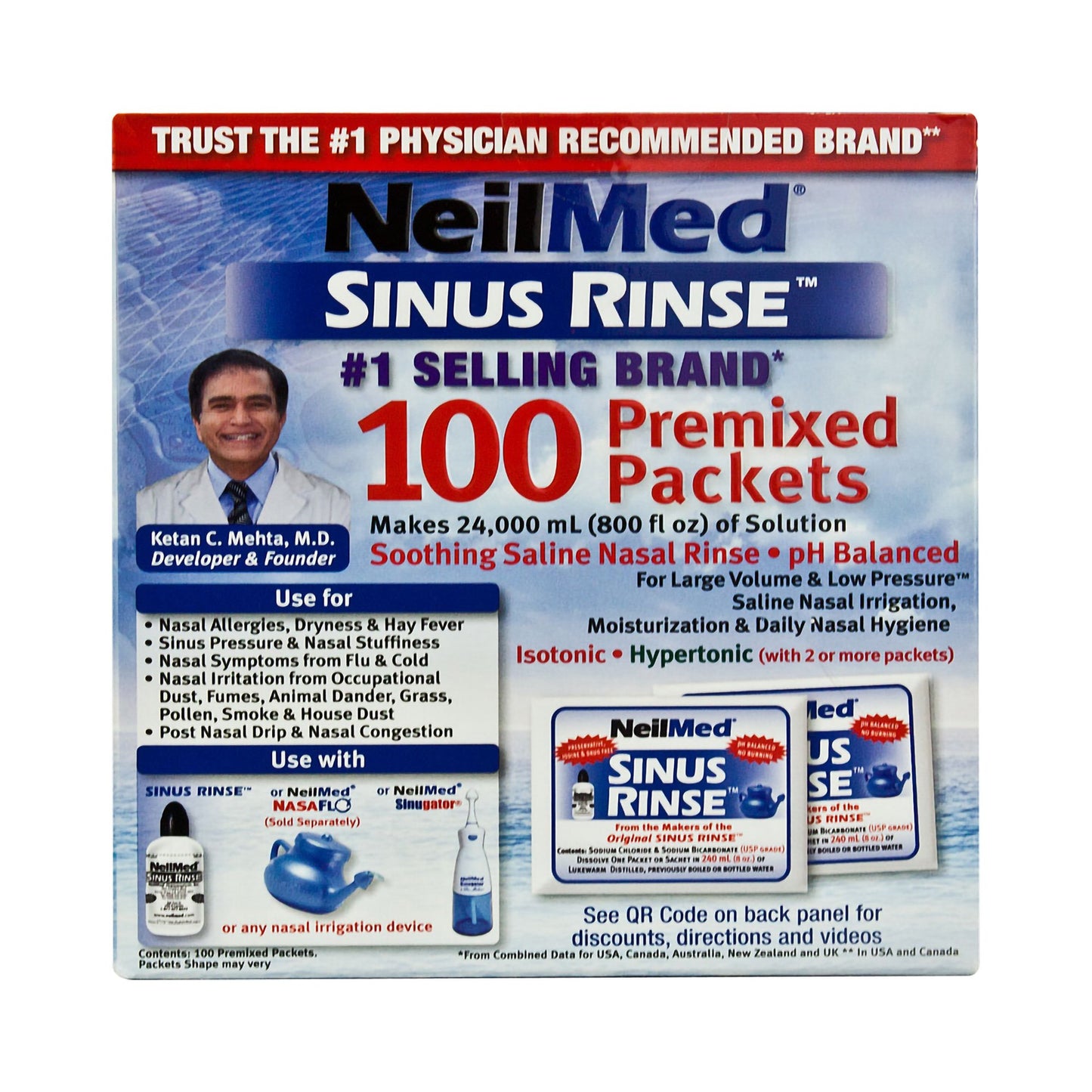 SINUS RINSE REG, PKT REFILL (100/BX)