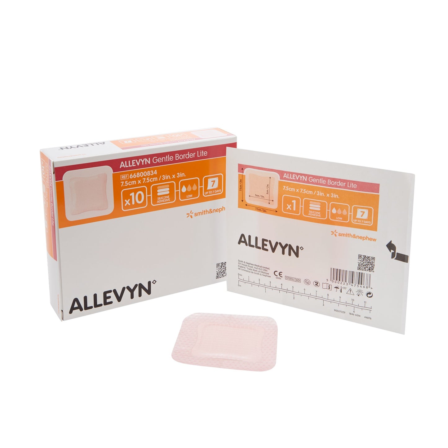 DRESSING, ALLEVYN BRDR LT 3X3"(10/BX 6BX/CS)