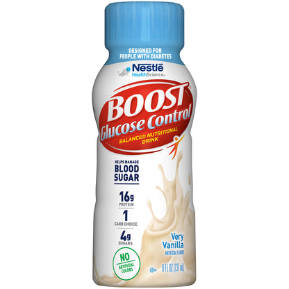 BOOST, GLUCOSE CONTROL VERY VANILLA E 8OZ (6/PK 4P/KCS)