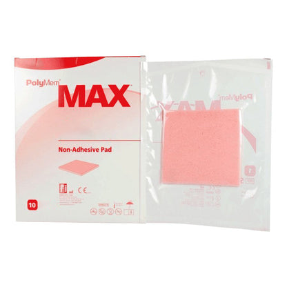 DRESSING, WOUND POLYMEM MAX PAD N/ADH 3"X3" (10/BX 4BX/CS)