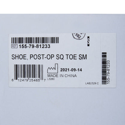 SHOE, POST-OP SQ TOE SM